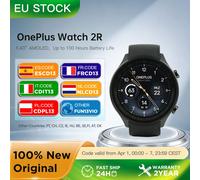 OnePlus Montre 2R avec Wear OS 4 par Google, chipset Snapdragon W5, autonomie de la batterie jusqu'à 100 heures, écran AMOLED 3,6 cm, plus de 100 modes sport, GPS double fréquence, 5 ATM, IP68 et