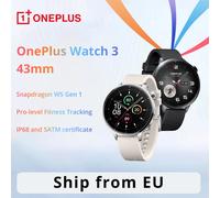 Montre connectée OnePlus Watch 3 43 mm, écran AMOLED 1,32 pouces, processeur Snapdragon W5 Gen 1, autonomie jusqu'à 60 heures Silver