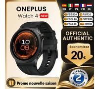 Montre connectée - ONEPLUS - Watch 4 Noir - LTPO OLED 3000 nits - Snapdragon W5 - Compatible avec Android