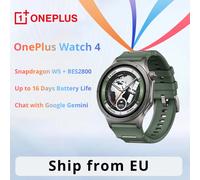 Montre connectée OnePlus Watch 4 (version internationale) : écran OLED de 1,5 pouces, processeur Snapdragon W5+BES 2800, autonomie pouvant atteindre 16 jours, GPS, NFC, montre connectée pour homme noi