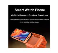 Montre Connectée pour Android 12.0, Écran 3,97 Pouces, 4 Go de RAM, 64 Go de ROM, Double SIM, Store, 4G, Noire