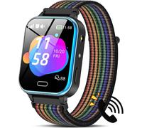 Montre Connectée Pour Enfant Contes De Fées, Montre Intelligente Pour Filles Et Garçons, Jeux De Puzzle Sos Lampe De Poche Réveil, Cadeau D'Anniversaire Pour Enfants, Noir[Z172]