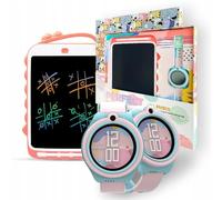 Montre Connectée pour Enfants Bemi Linko avec 4G/LTE, Écran Rond, Thermomètre et Capteur de Pouls - Rose, Ensemble avec Tablette Bemi Doodle 10 Pouces