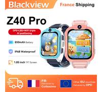 Montre connectée pour enfants Blackview Z40 Pro, appel vidéo 4G, LBS+WiFi+GPS, triple positionnement IA, écran TFT de 1,85 pouces, grande batterie de 850 mAh, éclairage LED, montre connectée étanche B