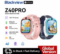 Montre connectée pour enfants Blackview Z40 Pro, positionnement triple LBS+WiFi+GPS, grande batterie 850mAh, appel vidéo 4G, montre téléphone intelligente Pink