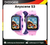 Montre connectée pour enfants DOOGEE Anyscene S3, appels vidéo, surveillance de la santé, 2 Go de RAM, 16 Go de ROM, double caméra, étanche, avec GPS BLACK