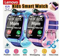 Montre connectée pour enfants Lenovo 2027, nouvelle version 5G, GPS, carte SIM, appel SOS, caméra, étanche, pour garçons et filles, cadeau Blue Waterproof