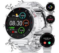 Montre Connectée Pour Homme Avec Fonction Téléphone, Amoled 1,43"", 120 Modes Sportifs, Étanche Ip68, Batterie 400 Mah, Design Business Tendance Avec 2 Bracelets, Noir