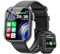 Montre connectée pour homme femme, écran de 1,85" avec appel Bluetooth et réponse mains libres, montre intelligente avec podomètre, moniteur de fréquence cardiaque, montre de fitness pour Android