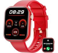 Montre connectée pour homme femme, écran de 1,85" avec appel Bluetooth et réponse mains libres, montre intelligente avec podomètre, moniteur de fréquence cardiaque, montre de fitness pour Android