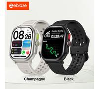 Montre connectée pour hommes et femmes 2,15'' écran couleur GPS suivi du rythme cardiaque et des calories noire