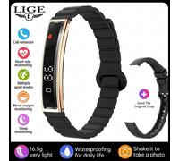 Montre Connectée Pour Hommes Et Femmes, Bracelet Intelligent, Moniteur D'Activité Physique, De Fréquence Cardiaque, D'Oxygène Dans Le Sang, De Sommeil, Podomètre Étanche.Black Rose.Two Straps