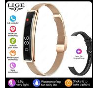 Montre Connectée Pour Hommes Et Femmes, Bracelet Intelligent, Moniteur D'Activité Physique, De Fréquence Cardiaque, D'Oxygène Dans Le Sang, De Sommeil, Podomètre Étanche.Rose Mesh.Two Straps