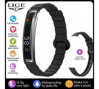 Montre Connectée Pour Hommes Et Femmes, Bracelet Intelligent, Moniteur D'Activité Physique, De Fréquence Cardiaque, D'Oxygène Dans Le Sang, De Sommeil, Podomètre Étanche.Black.Two Straps