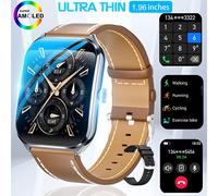 Montre Connectée Pour Hommes Et Femmes, Écran Incurvé Ultra-Fin, Écran Pixel Amoled De 1.96 Pouces, Appel Bluetooth, Ip68, Pour Huawei, Nouveau, 2025.Silver Belt.Ultrathin Ultra