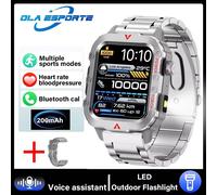 Montre Connectée Pour Hommes,Moniteur Gps De Sport De Plein Air,Étanche,Appel Bt,Mode Sport,Bracelets Militaires,Pour Android Et Ios,Nouvelle Collection 2025.Sliver Steel.1.85Inch Watch