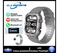 Montre Connectée Pour Hommes,Moniteur Gps De Sport De Plein Air,Étanche,Appel Bt,Mode Sport,Bracelets Militaires,Pour Android Et Ios,Nouvelle Collection 2025.Sliver Milan.1.85Inch Watch