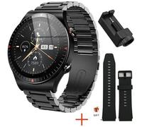 Montre connectée pour hommes RUMOCOVO® - Acier noir - Lecteur de musique - Appel - 4G