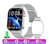 Montre Connectée Pour Hommes,Ultra Amoled,Boussole Gps Intégrée,Sport Militaire,Fitness,Étanche 3Atm,420Mah,Nouveauté 2025.Sliver Mesh.