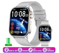 Montre Connectée Pour Hommes,Ultra Amoled,Boussole Gps Intégrée,Sport Militaire,Fitness,Étanche 3Atm,420Mah,Nouveauté 2025.Sliver.