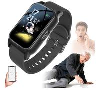 Montre Connectée Pour Seniors, Avec Traceur GPS, Appel D'urgence, Détection De Chute Et Alerte Médicale SOS - Montre Connectée Unisexe Avec Suivi De Santé Et Appels Vidéo HD(Noir)