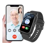 Montre ConnectéE Pour Seniors : DéTection De Chute, Suivi GPS, Appel SOS, Surveillance De La Santé, RéPonse Automatique Et Messages Vocaux, Suivi De La DéMence Et De La Maladie D'Alzheimer Black