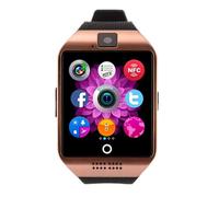 Montre Connectée Q18,Bracelet Entièrement Tactile,Avec Moniteur D'activité Physique,Message Push,Caméra,Carte Réseau Sim Tf 2g - Type Or