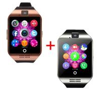 Montre Connectée Q18 Pour Téléphones Android Et Ios,Avec Fonction Appel,Moniteur D'activité Physique,Prise En Charge De Carte Sim Tf,Message Push,Caméra,2 Pièces - Type Gold And Silver