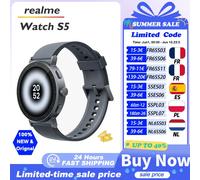 Montre connectée realme Watch S5, écran AMOLED 1,43 pouces, résistance à l'eau 5ATM, autonomie de 20 jours, 110 modes sportifs Sand White