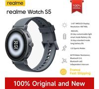Montre connectée realme Watch S5, écran AMOLED de 1,43 pouces, autonomie de 20 jours, 110 modes sportifs, résistance à l'eau 5ATM Rock Grey