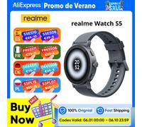 realme Watch S5 Montre connectée, écran AMOLED 1,43", GPS indépendant, autonomie 20 Jours, 110 Modes Sportifs, 5ATM (étanche Natation), Version Bluetooth 5.4, Suivi santé, Confort léger, Rock Grey
