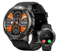 Montre connectée robuste noire - KOSPET - Écran AMOLED 1 43"" - Boîtier en acier inoxydable - Bracelet en silicone