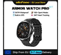 Montre connectée robuste Ulefone Armor Watch Pro, écran AMOLED 1,5 pouces, GPS extérieur, moniteur de fréquence cardiaque, étanche 5ATM, tracker de fitness sportif