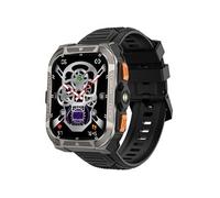 Montre Connectée Robuste W80 Pro Smartwatch Bluetooth 950mAh,1.91 100 Sports mode avec LED Lamp,GPS - Noir