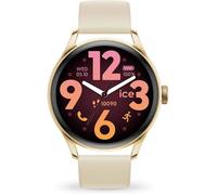 Montre connectée ronde dorée - Ice-Watch - Écran AMOLED 1 2 pouces - GPS intégré - Bracelet en silicone beige
