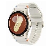 Montre Connectée Samsung Galaxy Watch7 - Boîtier 40 mm avec bracelet sport caoutchouc taille S/M - Crème - 4G
