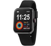 Montre Connectée - SECTOR - 232707 - Silicone Noir - Boîtier Rectangulaire - Objet Connecté