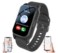 Montre Connectée Senior, avec Détection De Chutes, Alarme Personnelle Sos, Traceur Gps, Appel Vidéo HD, Rappel De Prise De Médicaments, étanche Ip67, Dispositif D'alerte De Chute Pour Seniors Black
