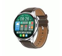 Montre Connectée Smart Bracelet Cuir Ip67 Bluetooth Multifonction Santé Sport Argent Yonis