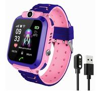 Montre Connectée, Smartwatch téléphone pour Enfant, Accessoire avec Bouton SOS, étanche, Système Android et IOS - Rose