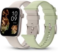 SPC Smartee Duo 2 - Smartwatch Montre Intelligente avec Bracelet Interchangeable, écran AMOLED 1,78”, Grande Batterie 7 Jours, +100 Sports, IP68, appels Bluetooth, Android et iOS - Couleur Beige/Vert
