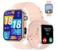 Montre Connectée Sport avec Appel Bluetooth Caméra Vidéo Dictaphone Stock Musique Compatible Oreillette TWS IPS 1,91 Rectangle Rose