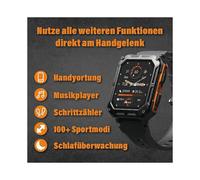 Montre connectée Stahl Gear Thor, écran HD de 1,81 pouce, bracelet d'activité étanche avec suivi du sommeil et mesure de la p