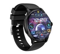 Montre Connectée Suivi Santé et Sport avec Écran AMOLED Étanche IP68 Noir