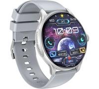 Montre Connectée Suivi Santé et Sport avec Écran AMOLED Étanche IP68 XO Argent G