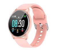 Montre connectée Tactile Écran rond HD North Edge Bracelet en silicone rose Rose