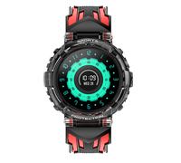 Montre Connectée Véga Étanche pour Enfant avec Appels et Capteur Cardiaque Noir / Rouge