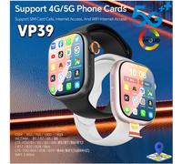 Montre connectée VP39 2,29 pouces Amoled Android 12.0 5G LTE avec 190 ° Caméra rotative NFC Batterie 1800 mAh GPS WIFI App Store Gold
