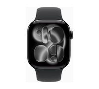 Apple Watch Series 11 GPS 46mm Boitier en Aluminium Noir de Jais avec Black Sport Band - M/L