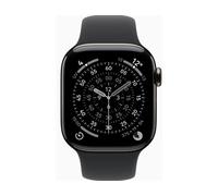 Apple Montre connectée Watch Series 11 GPS+Cellulaire 46mm Titane Ardoise Bracelet Sport Noir S/M